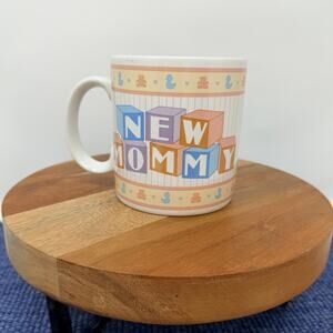 Vintage 1980s New Mommy Coffee Mug Russ Berrie Baby Shower Mom Gift